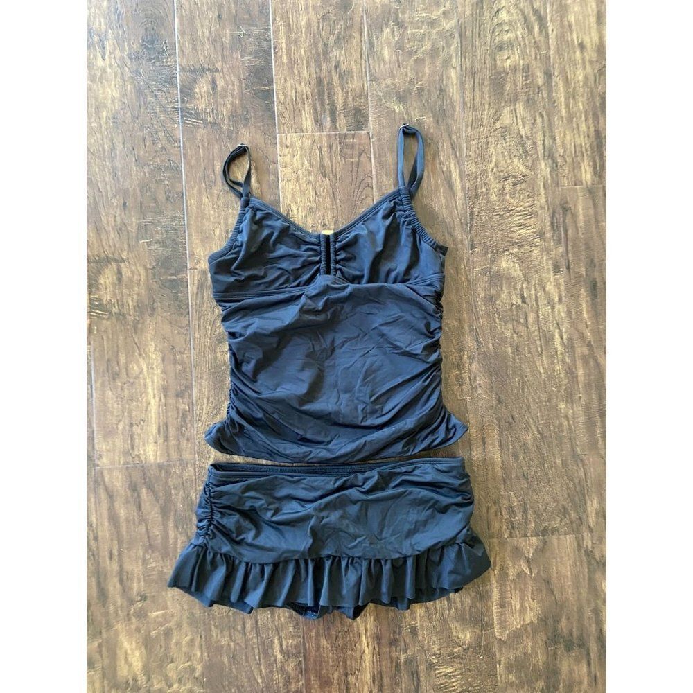 Apt 9 Black Bathing Suit Set (Size Medium)